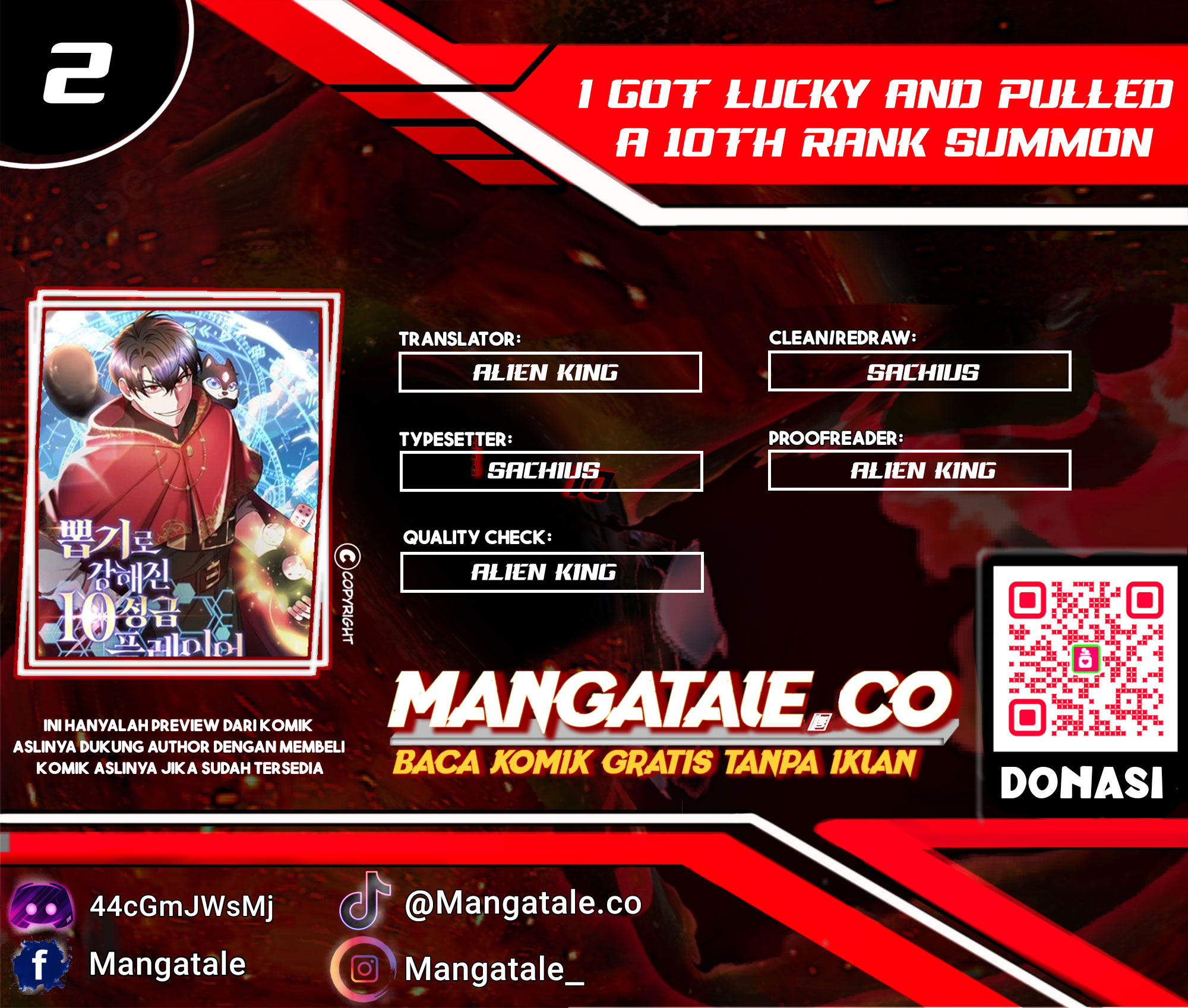 I Got Lucky And Pulled A 10th Rank Summon Chapter 02 Bahasa Indonesia