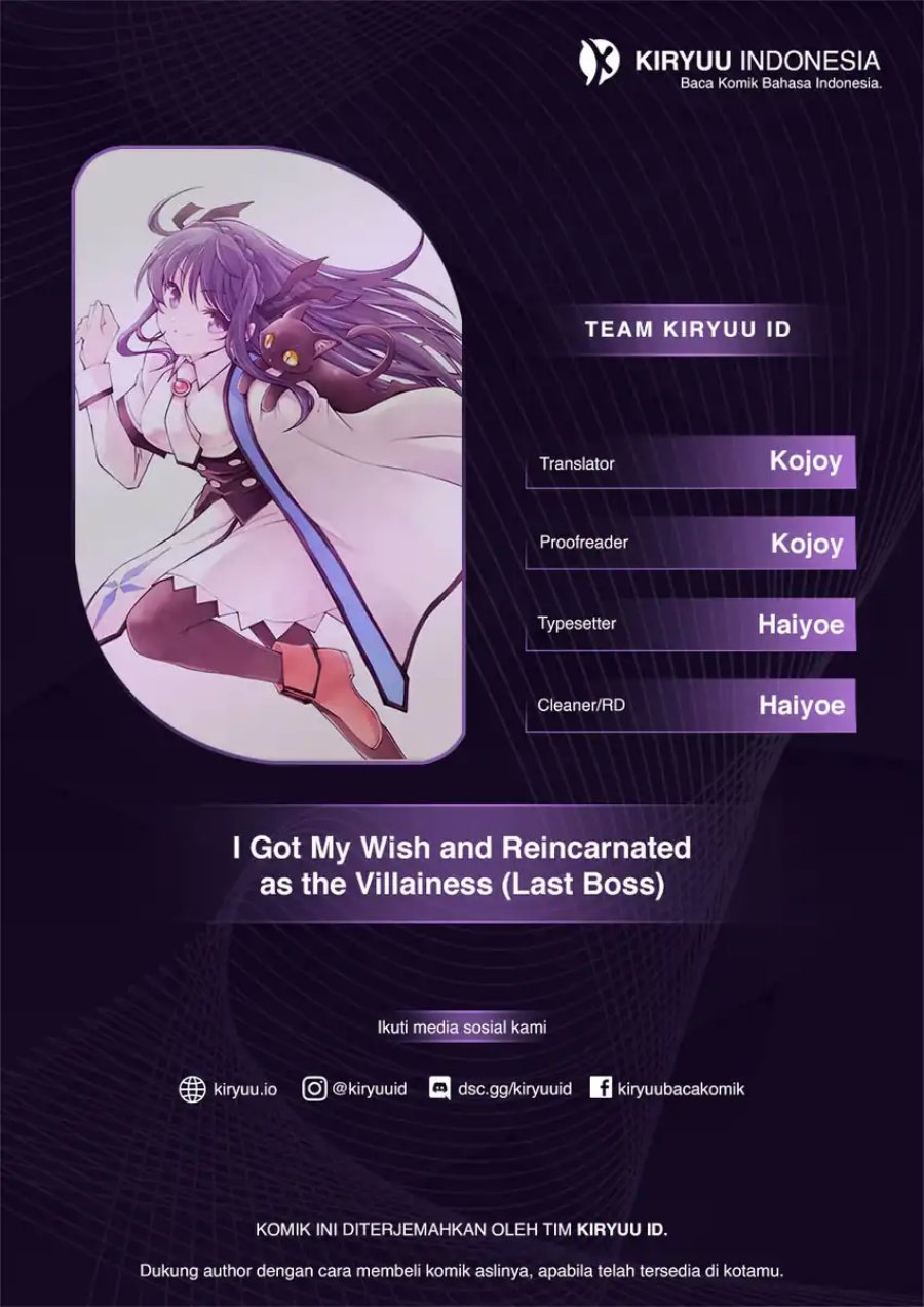 I Got My Wish and Reincarnated as the Villainess (Last Boss)! Chapter 09 Bahasa Indonesia