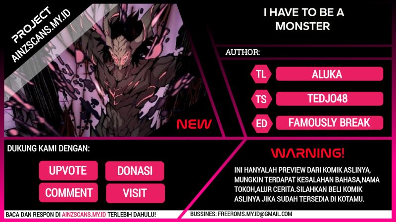I Have to Be a Monster Chapter 16 Bahasa Indonesia