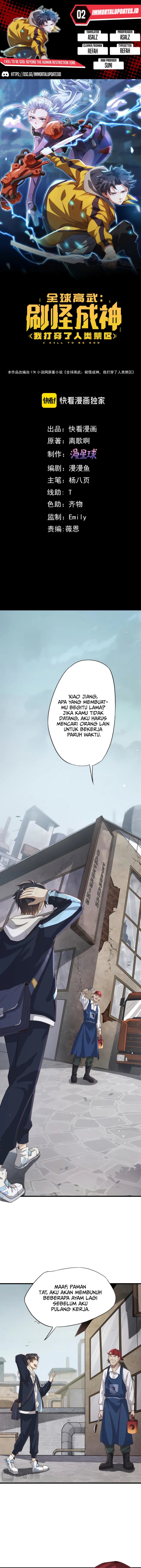 I Kill to Be God: Beyond the Human Restriction Zone Chapter 02 Bahasa Indonesia