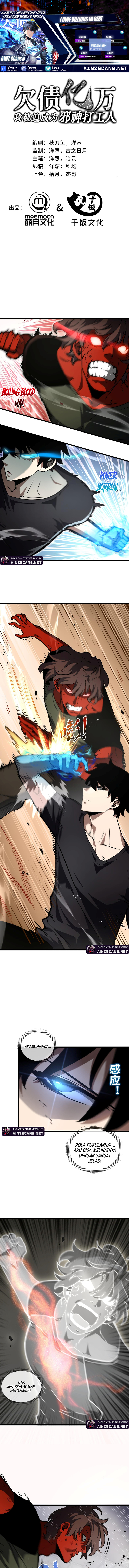 I Owe A Billion Dollars And I am Forced to Become A Worker For An Evil God Chapter 19 Bahasa Indonesia
