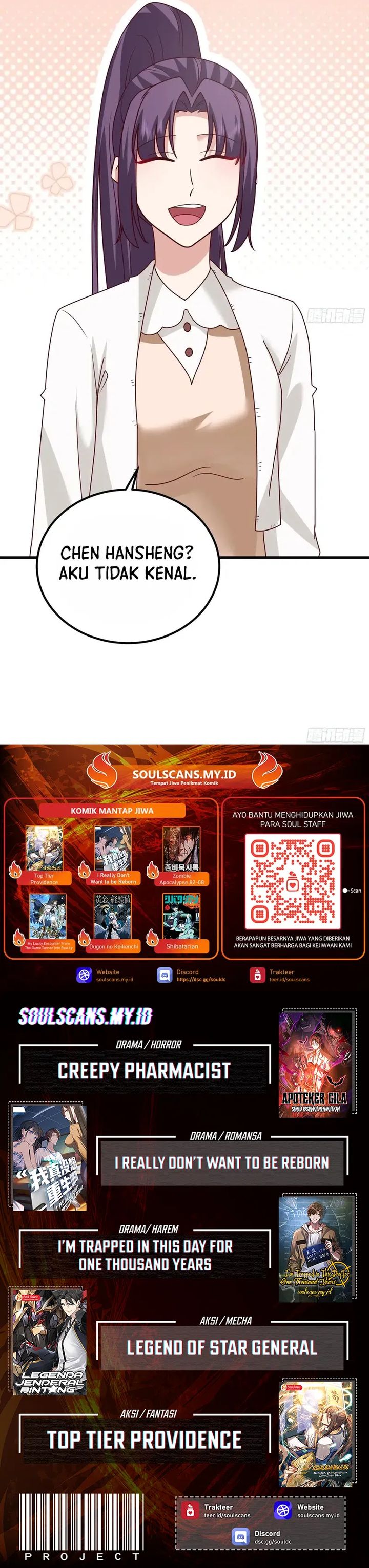 I Really Don’t Want to Be Reborn Chapter 418 Bahasa Indonesia