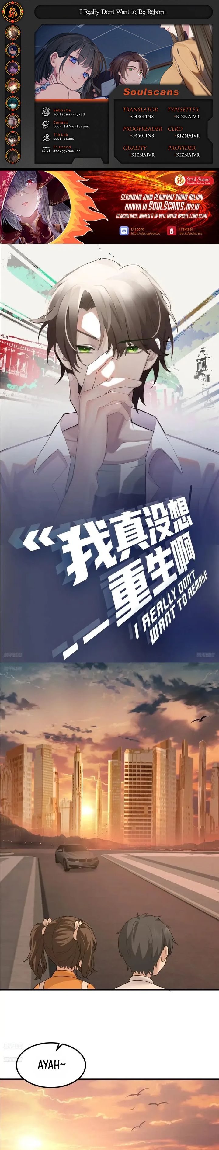 I Really Don’t Want to Be Reborn Chapter 419 Bahasa Indonesia