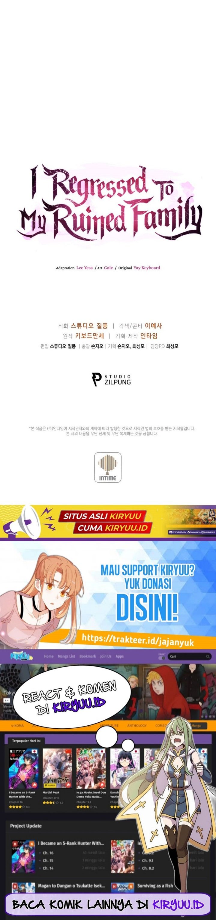 I Regressed to My Ruined Family Chapter 26 Bahasa Indonesia