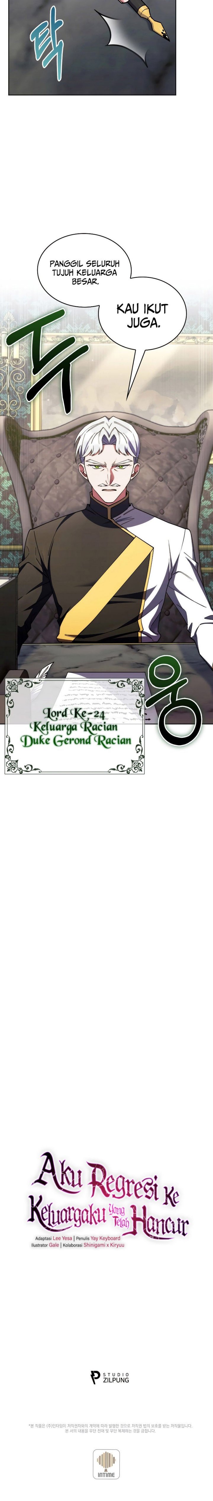 I Regressed to My Ruined Family Chapter 61 Bahasa Indonesia