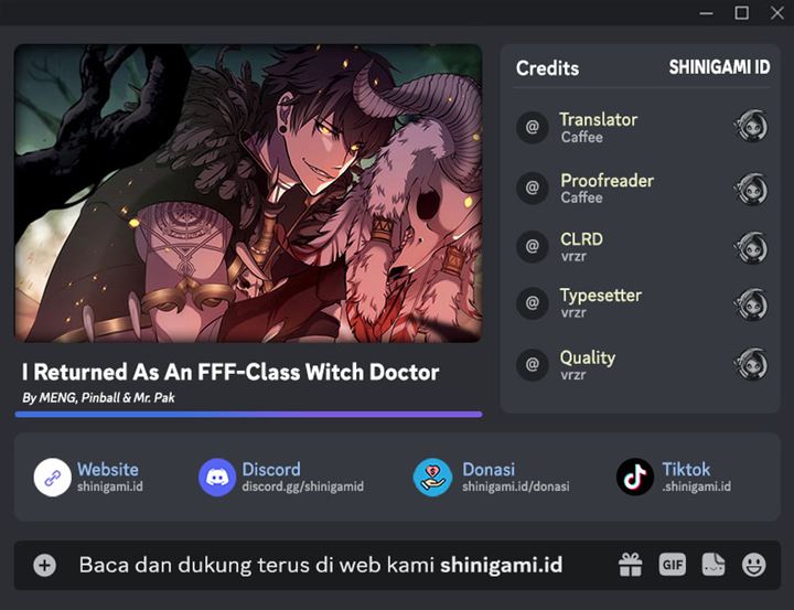 I Returned As An FFF-Class Witch Doctor Chapter 31 Bahasa Indonesia
