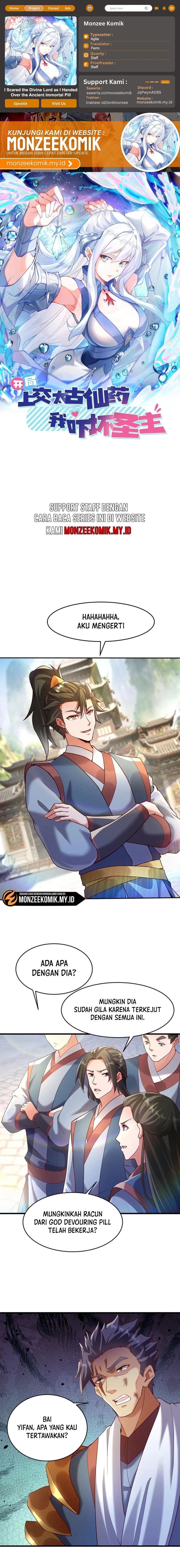 I Scared the Divine Lord as I handed over the Ancient Immortal Pill Chapter 81 Bahasa Indonesia
