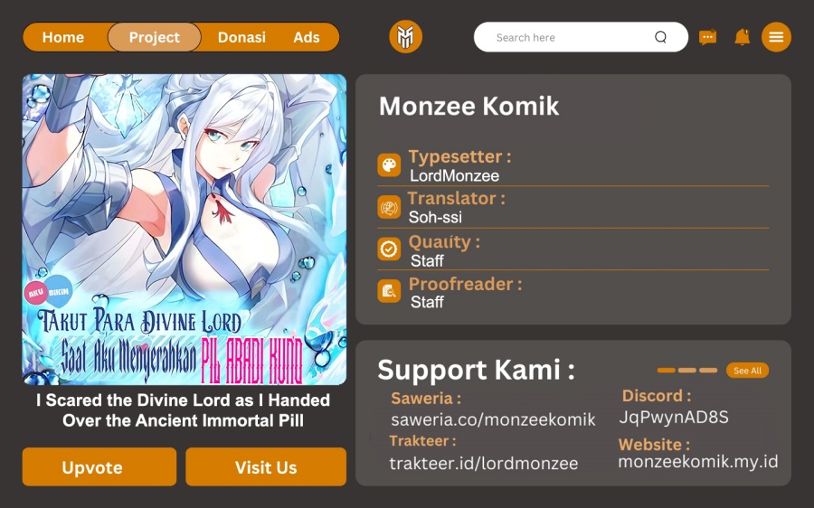 I Scared the Divine Lord as I handed over the Ancient Immortal Pill Chapter 87 Bahasa Indonesia