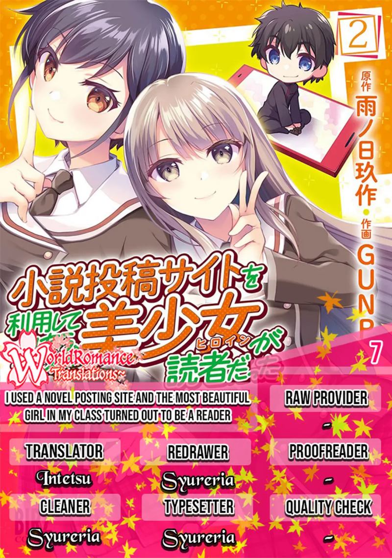I Used a Novel Posting Site and The Most Beautiful Girl in My Class Turned out to Be a Reader Chapter 07 Bahasa Indonesia