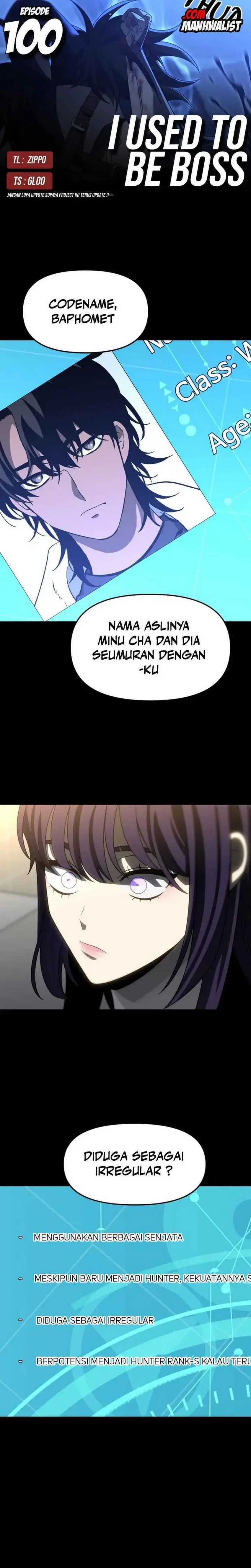 I Used to Be a Boss Chapter 100 Bahasa Indonesia