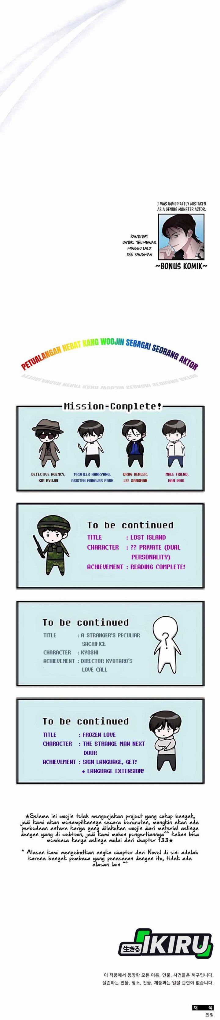 I Was Immediately Mistaken for a Monster Genius Actor Chapter 58 Bahasa Indonesia