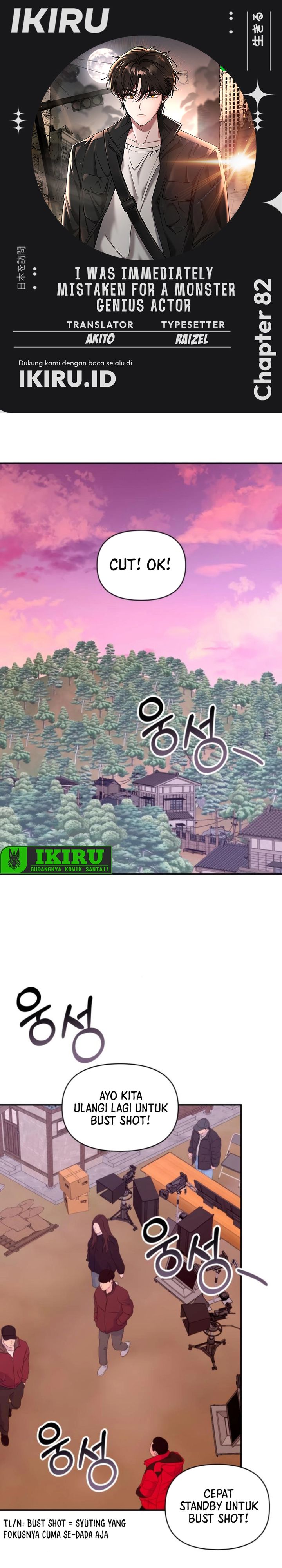 I Was Immediately Mistaken for a Monster Genius Actor Chapter 82 Bahasa Indonesia