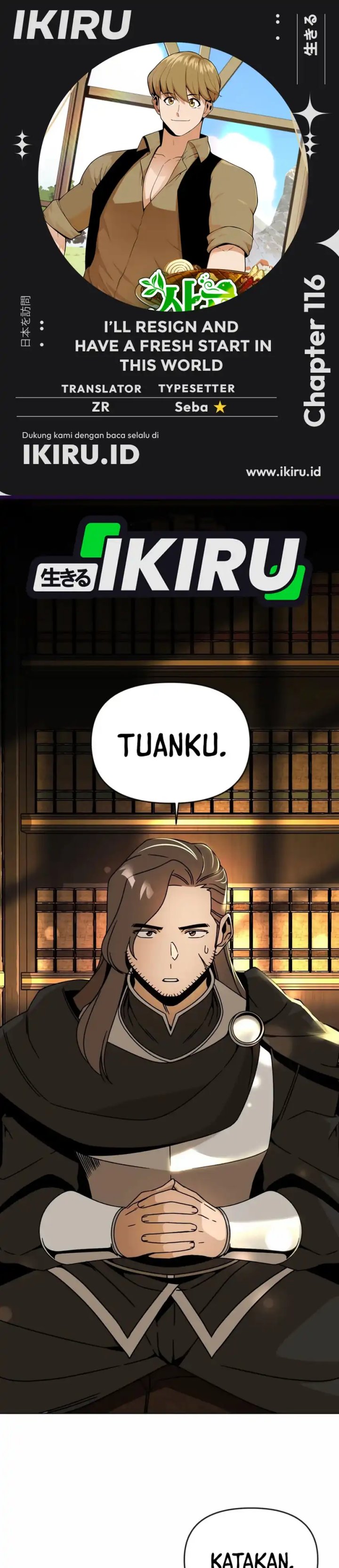 I’ll Resign and Have a Fresh Start in This World Chapter 116 Bahasa Indonesia