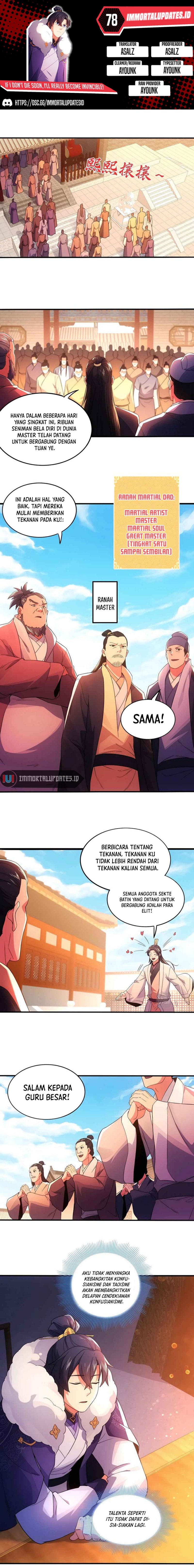 If I Don’t Die, I’ll Be Invincible Chapter 78 Bahasa Indonesia