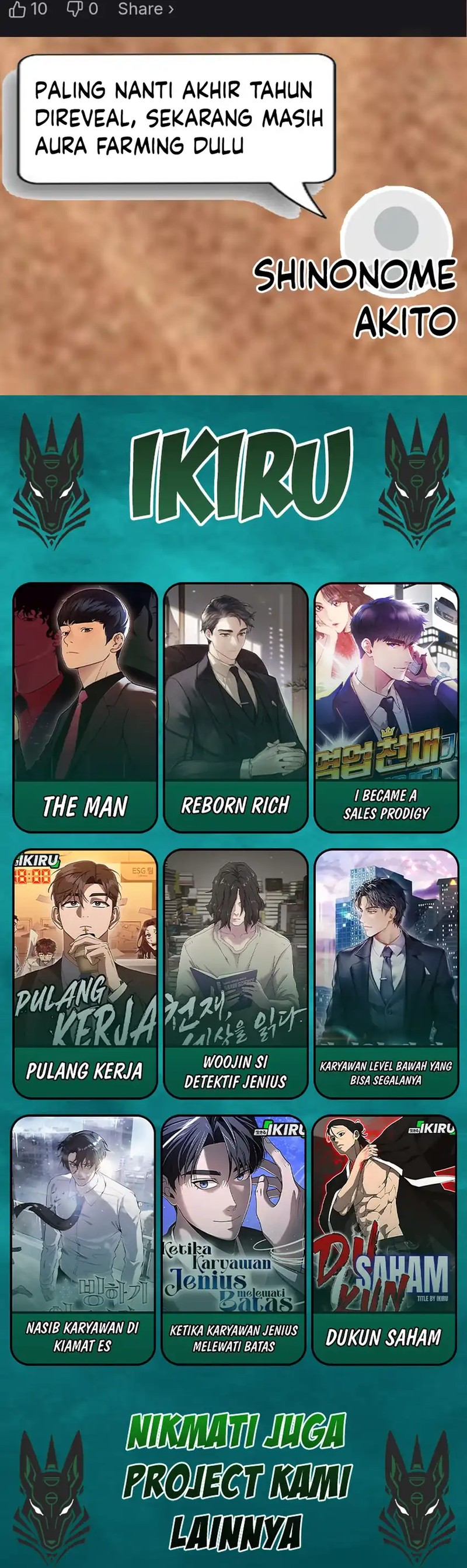 I’m Being Misunderstood as a Soccer Genius Chapter 50 Bahasa Indonesia