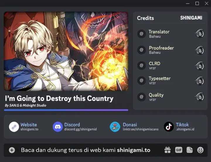 I’m Going To Destroy This Country chapter 38