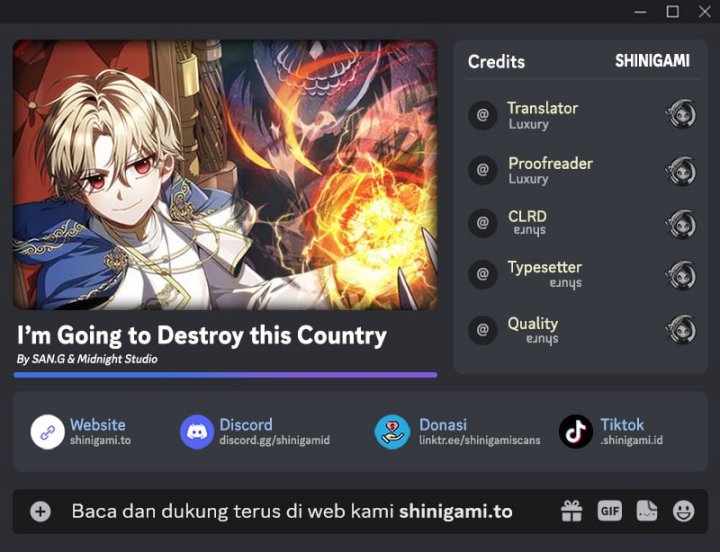 I’m Going To Destroy This Country chapter 52