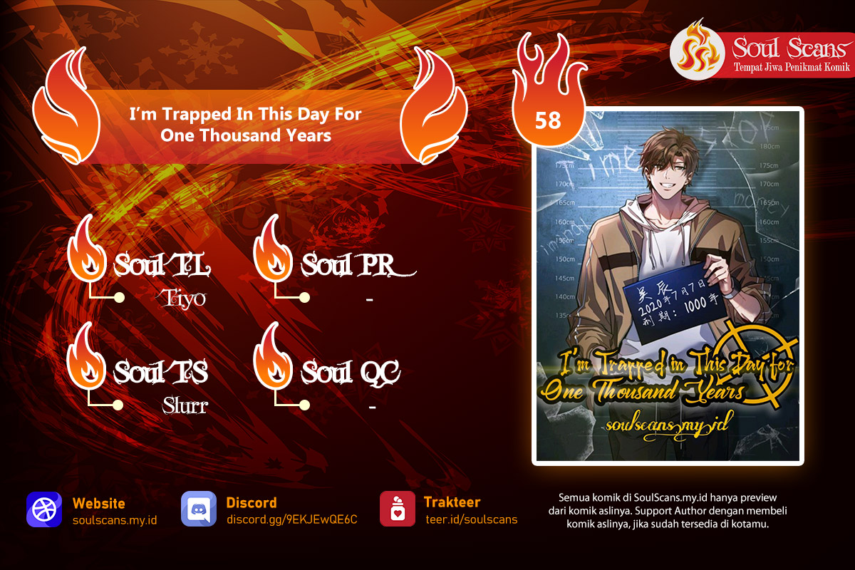 I’m Trapped in This Day for One Thousand Years Chapter 58 Bahasa Indonesia