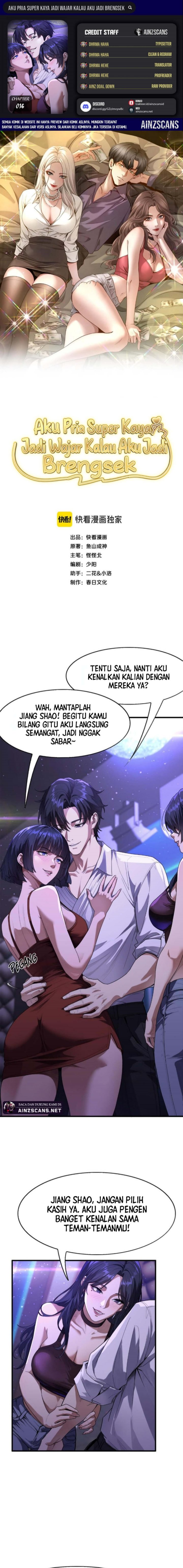 I’m a Super Rich Guy, So It’s Reasonable For Me to Be a Scumbag Chapter 16 Bahasa Indonesia