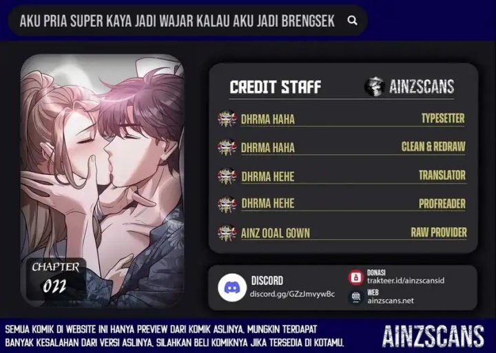 I’m a Super Rich Guy, So It’s Reasonable For Me to Be a Scumbag Chapter 22 Bahasa Indonesia