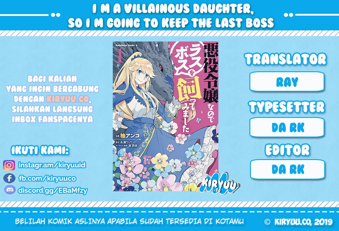I’m a Villainous Daughter so I’m going to keep the Last Boss chapter 1