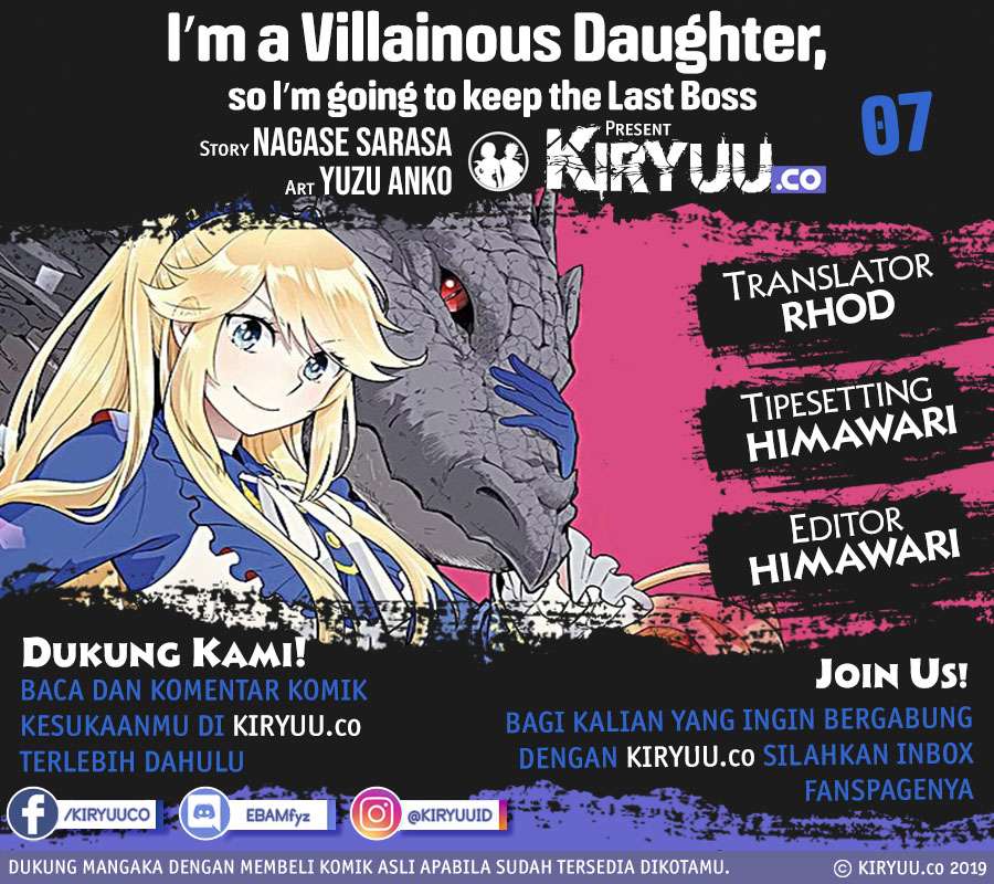 I’m a Villainous Daughter so I’m going to keep the Last Boss chapter 7