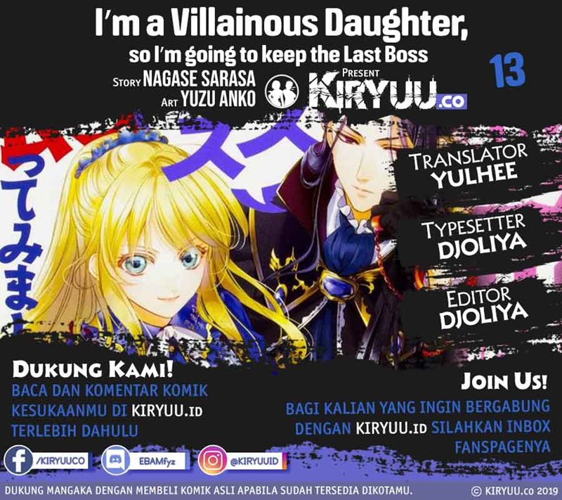 I’m a Villainous Daughter so I’m going to keep the Last Boss Chapter 13 Bahasa Indonesia