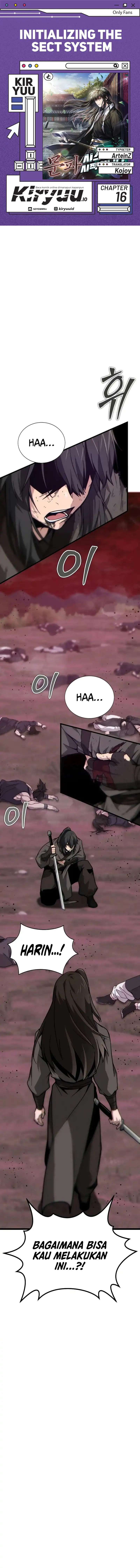 Initializing the Sect System chapter 16