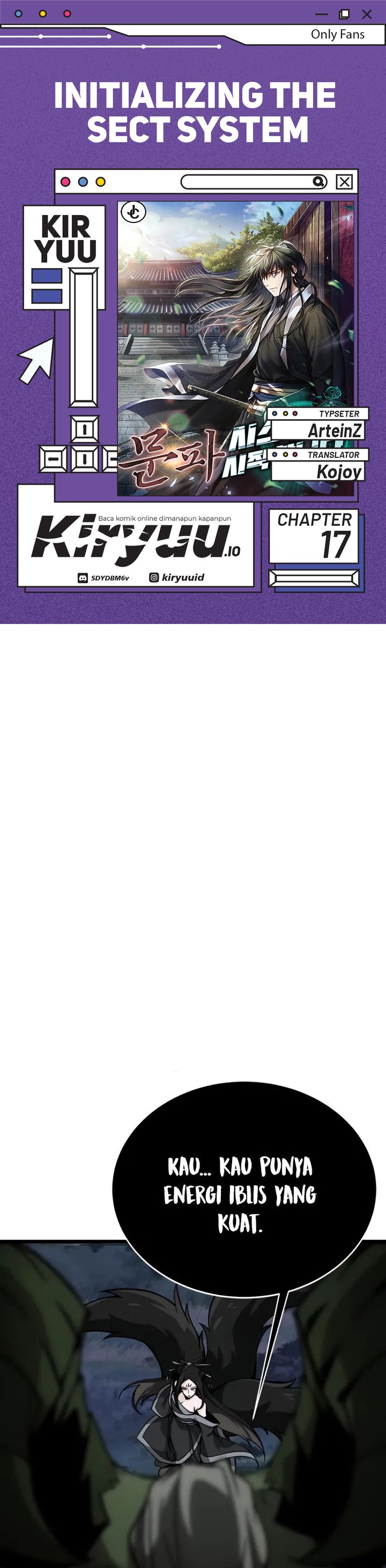 Initializing the Sect System chapter 17