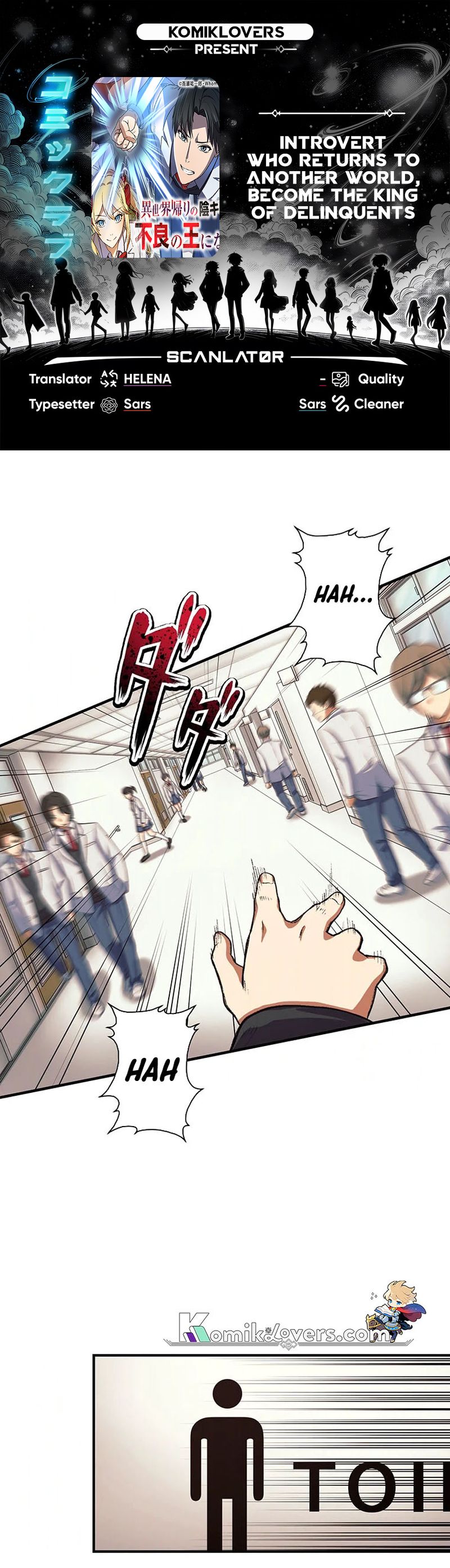 Introvert Who Returns to Another World, Become The King of Delinquents Chapter 01 Bahasa Indonesia