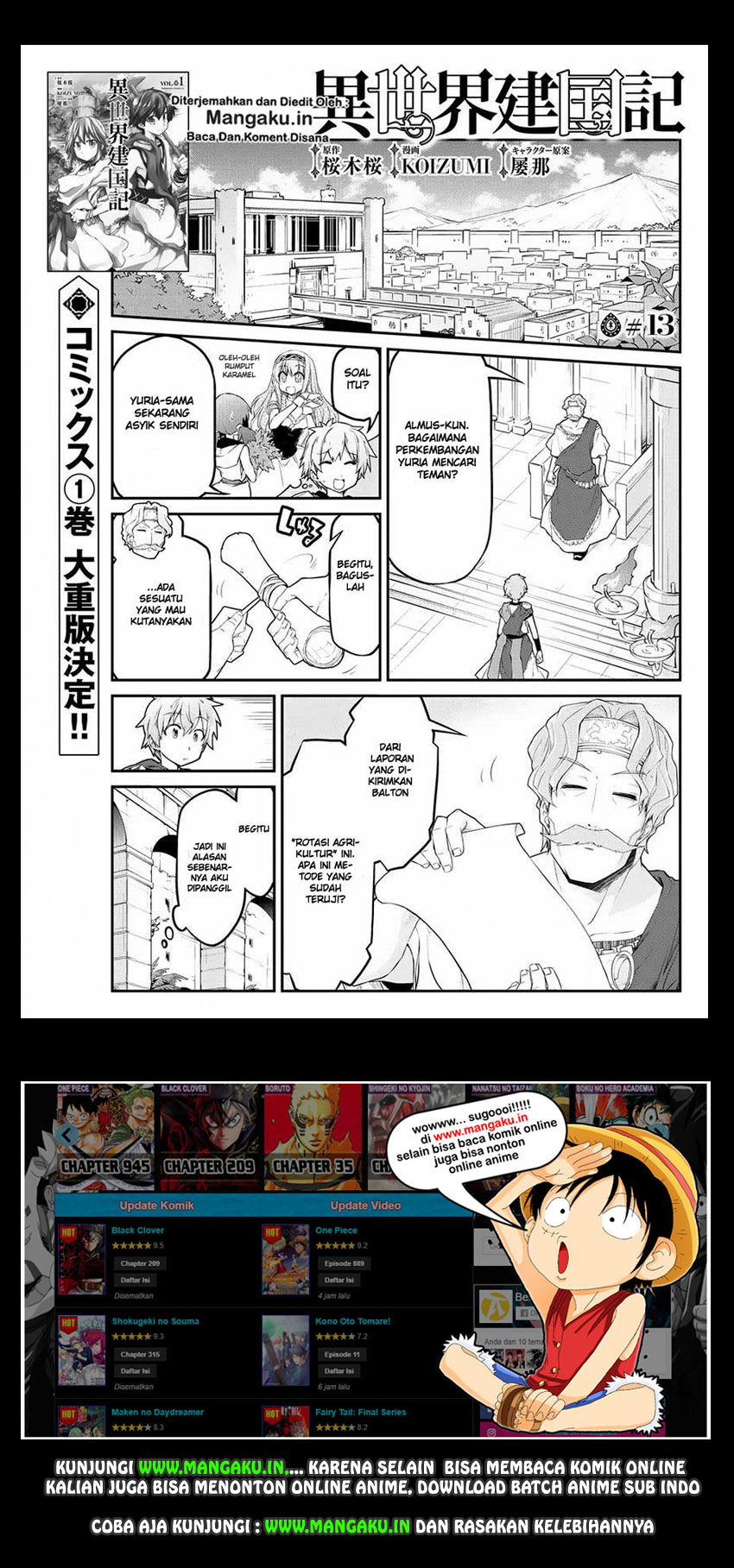 Isekai Kenkokuki Chapter 13 Bahasa Indonesia