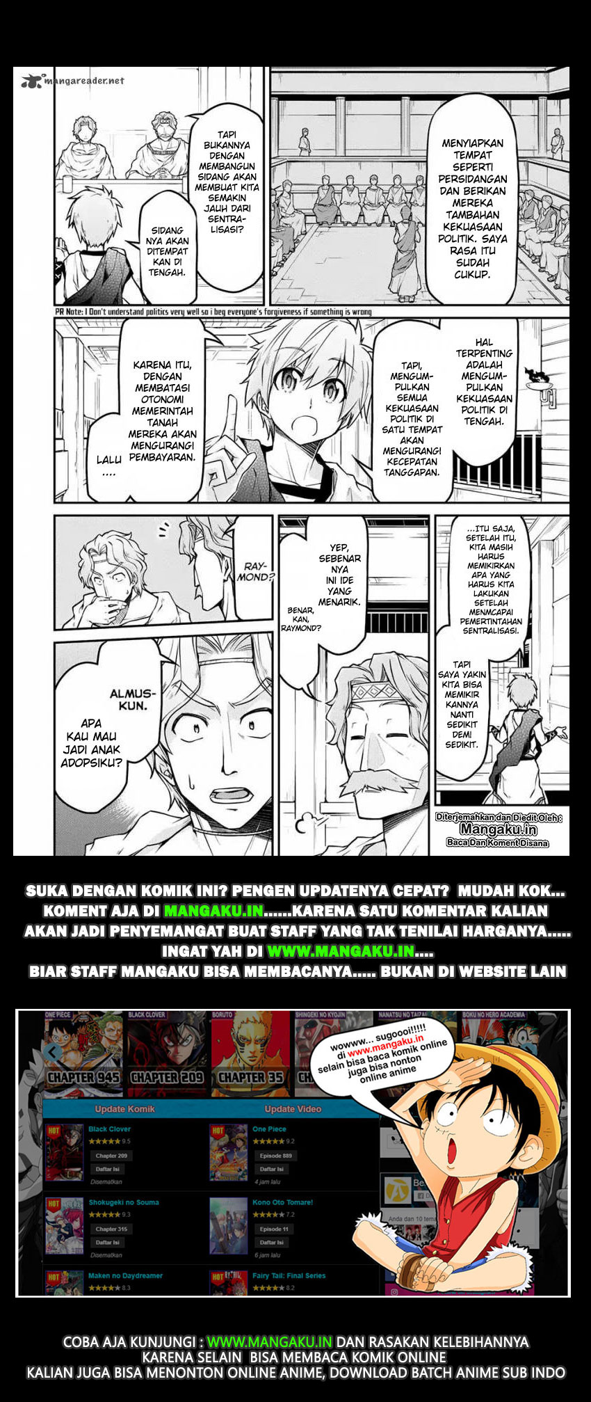 Isekai Kenkokuki Chapter 21.1 Bahasa Indonesia
