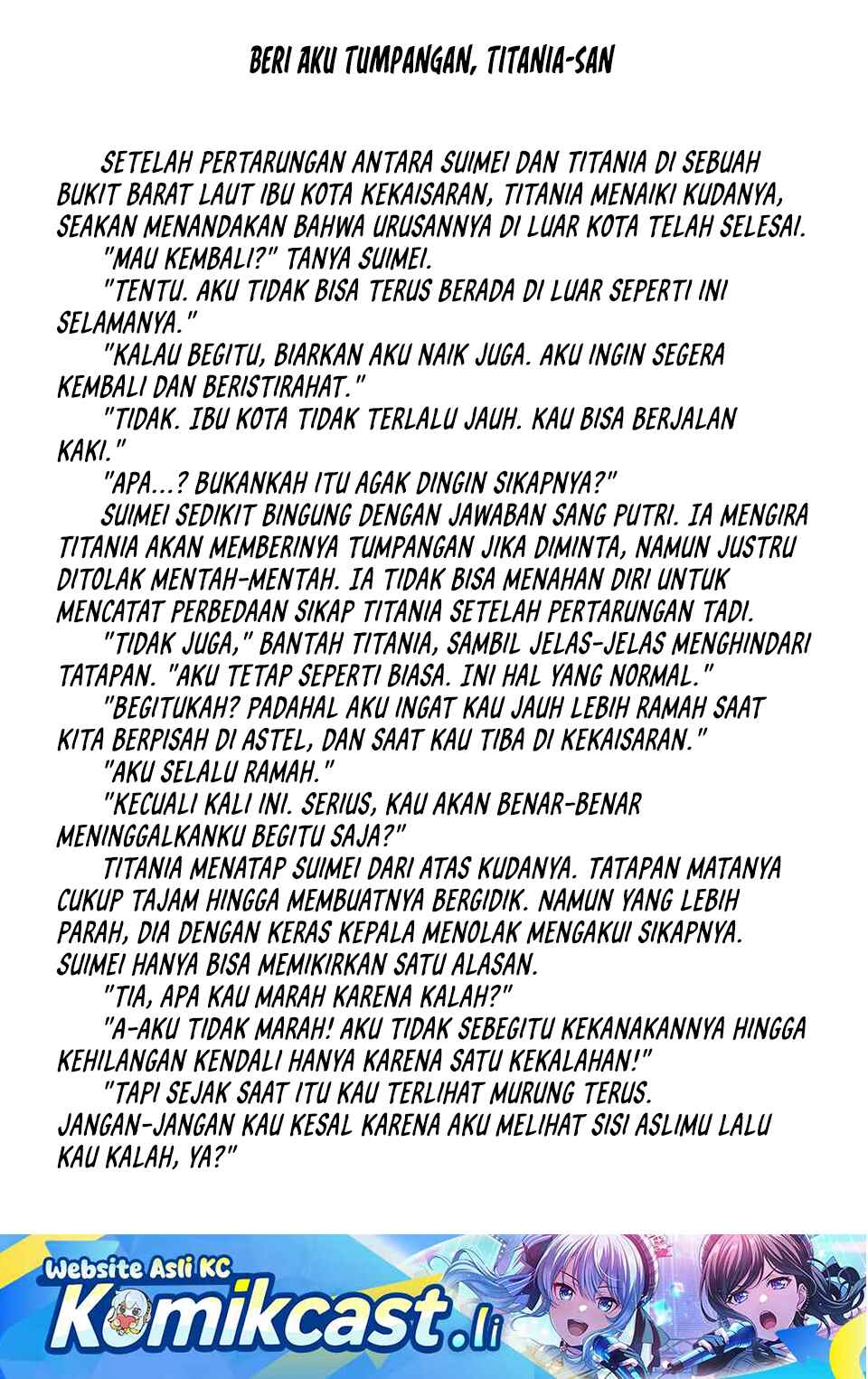 Isekai Mahou wa Okureteru! Chapter 50.5 Bahasa Indonesia