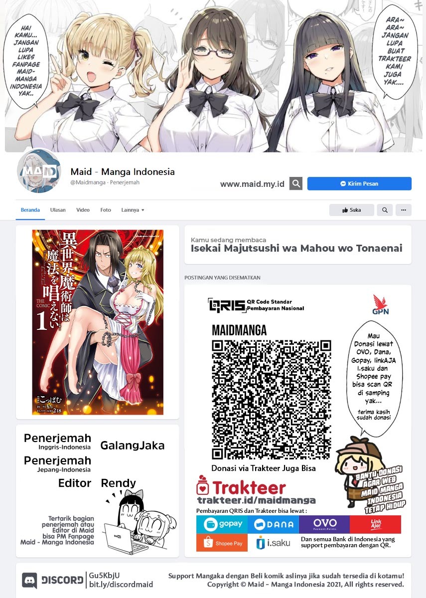 Isekai Majutsushi wa Mahou wo Tonaenai Chapter 09 Bahasa Indonesia