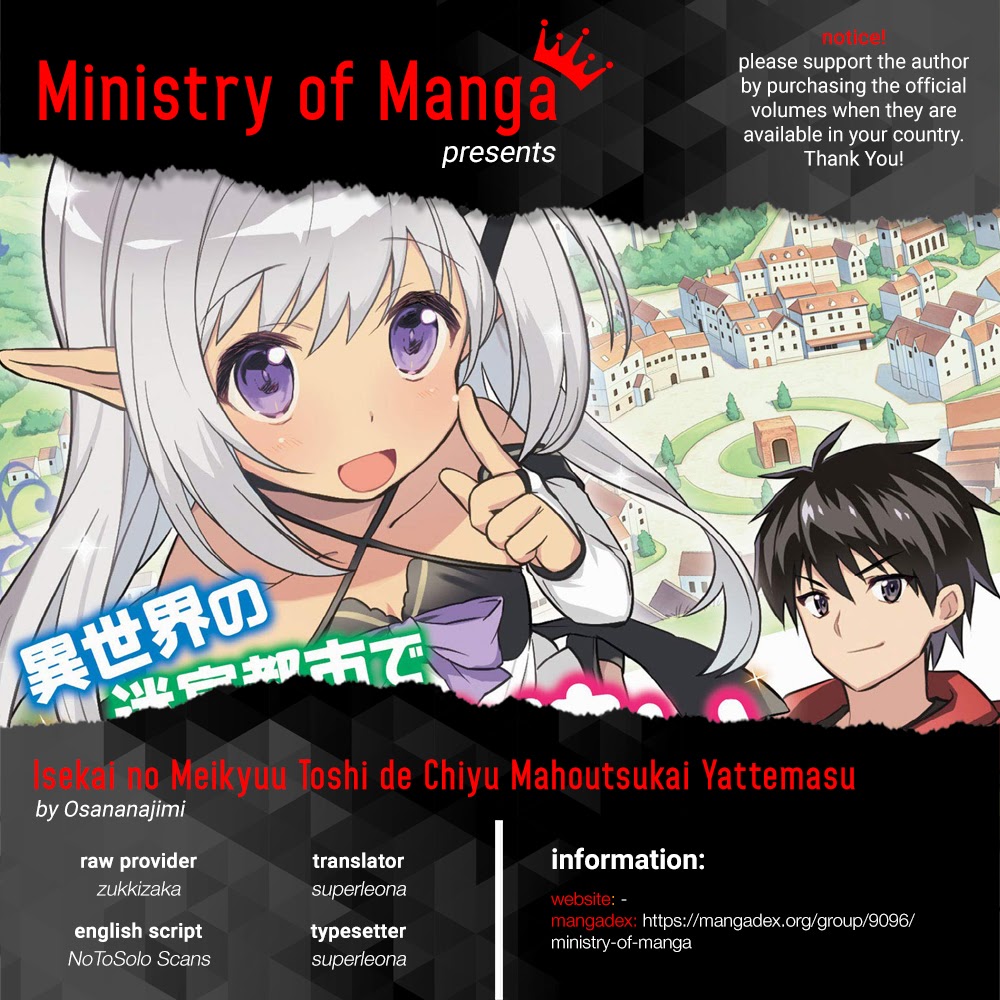 Isekai no Meikyuu Toshi de Chiyu Mahoutsukai Yattemasu chapter 12