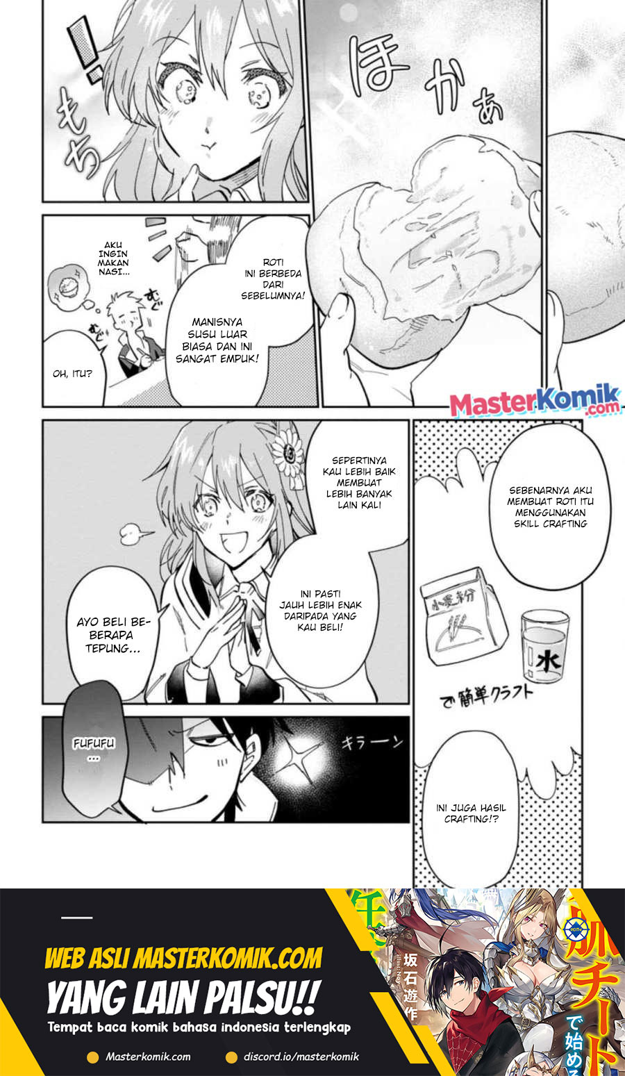 Isekai Craft Gurashi Jiyu Kimamana Seisan Shoku No Honobono Slow Life Chapter 07.3 Bahasa Indonesia