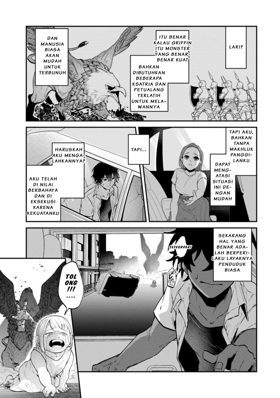 Isekai Summoner, Shinwa no Kaibutsu-tachi to Gendai de Musou suru: Uragirareta Moto Eiyuu wa, Aikasaname na Nakama to Heiwa ni Kurashitai Chapter 01 Bahasa Indonesia