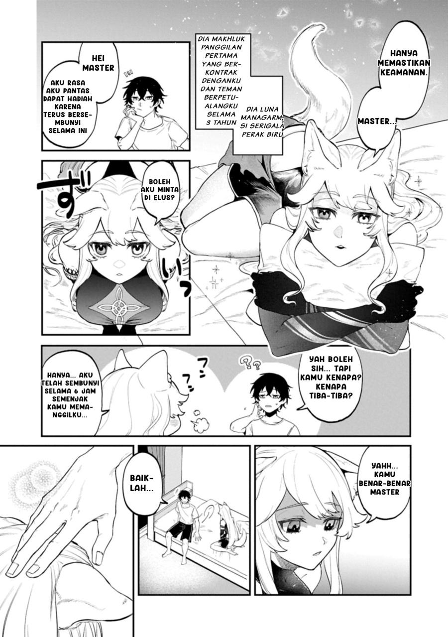 Isekai Summoner, Shinwa no Kaibutsu-tachi to Gendai de Musou suru: Uragirareta Moto Eiyuu wa, Aikasaname na Nakama to Heiwa ni Kurashitai Chapter 01 Bahasa Indonesia