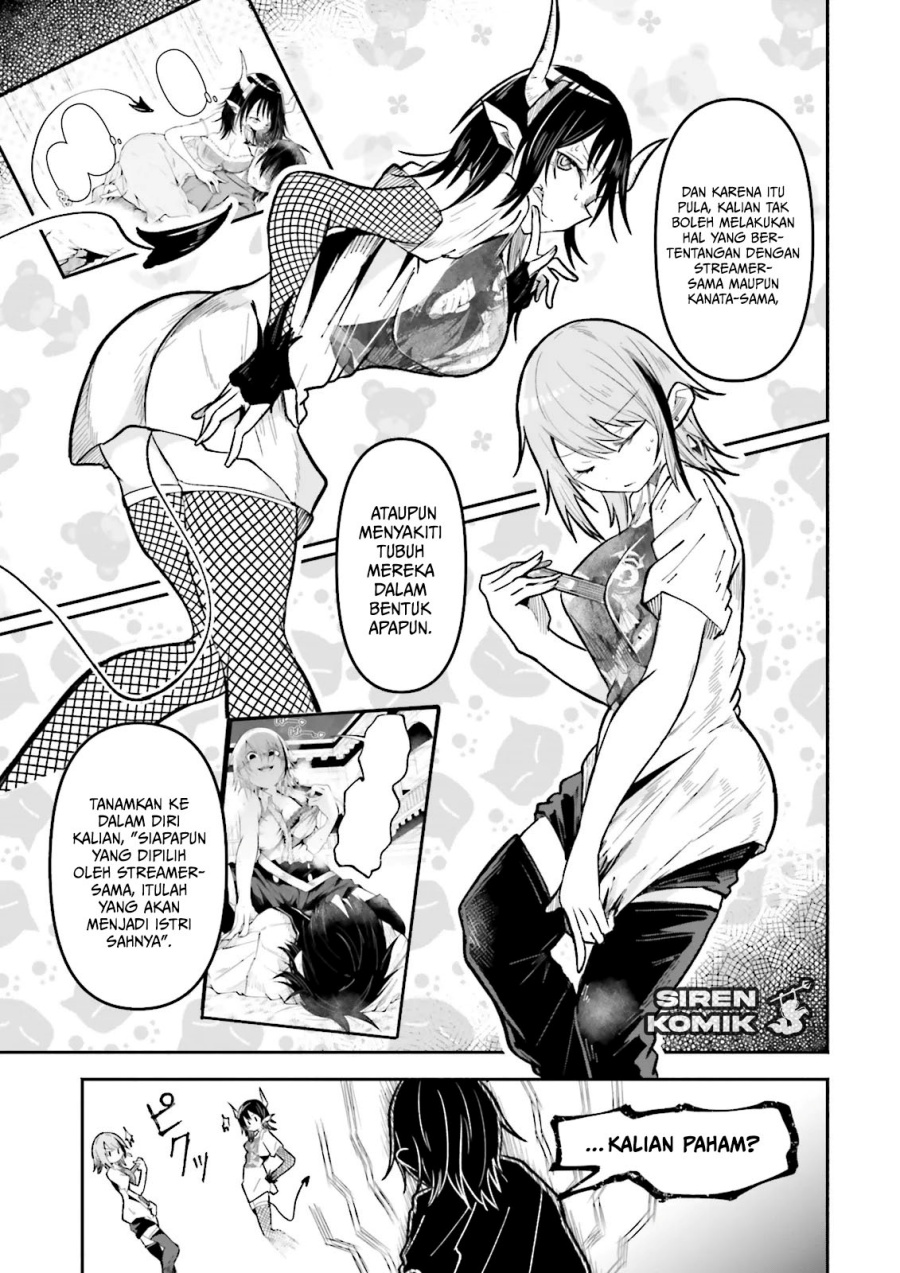 Isekai de Haishin Katsudou wo Shitara Tairyou no Yandere Shinja wo Umidashite Shimatta Ken Chapter 48 Bahasa Indonesia