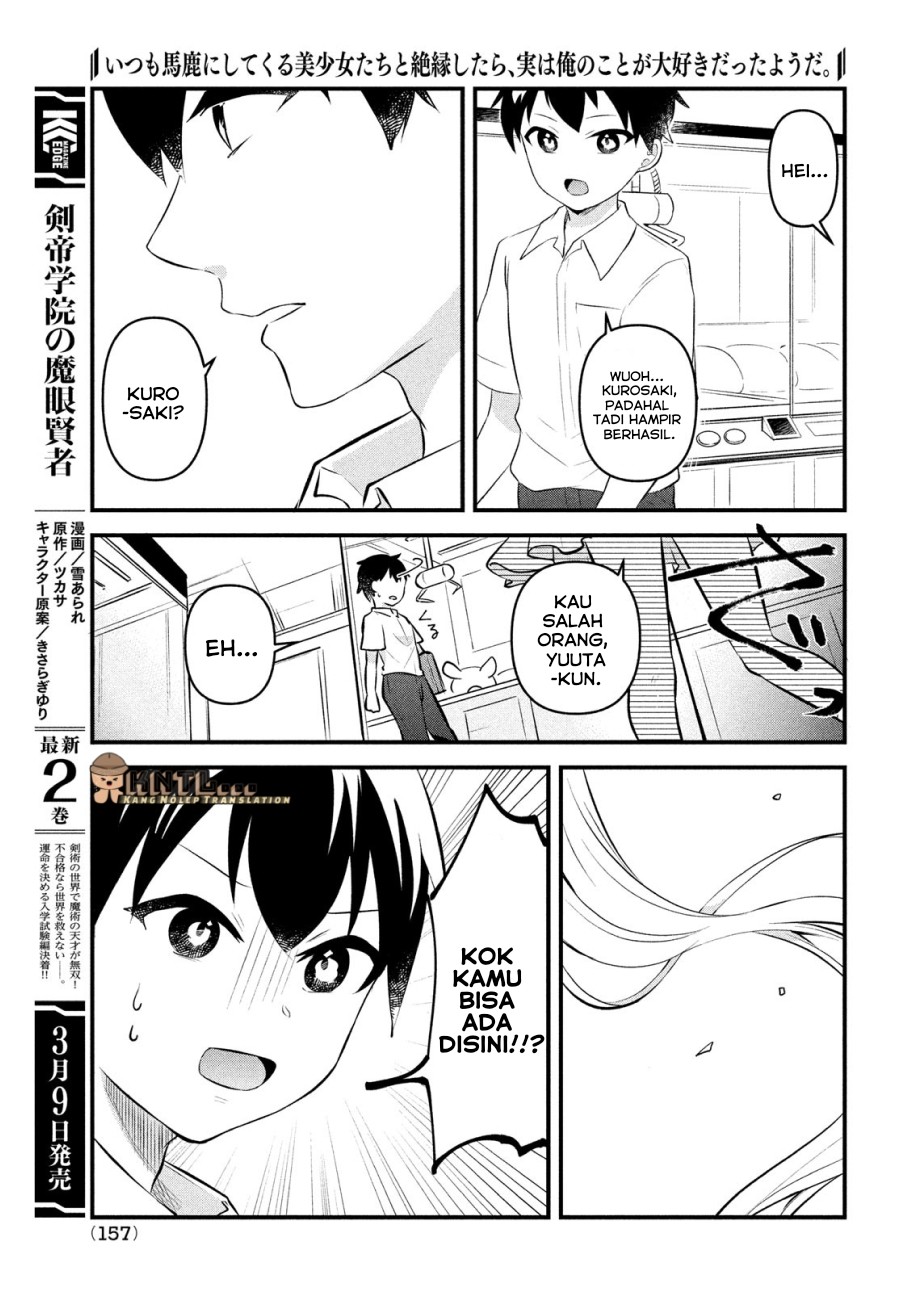 Itsumo Baka ni shitekuru Bishoujo-tachi to Zetsuen shitara, Jitsu wa Ore no Koto ga Daisuki Datta you da Chapter 07 Bahasa Indonesia