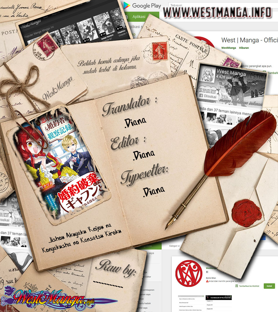 Jishou Akuyaku Reijou na Konyakusha no Kansatsu Kiroku Chapter 08 Bahasa Indonesia