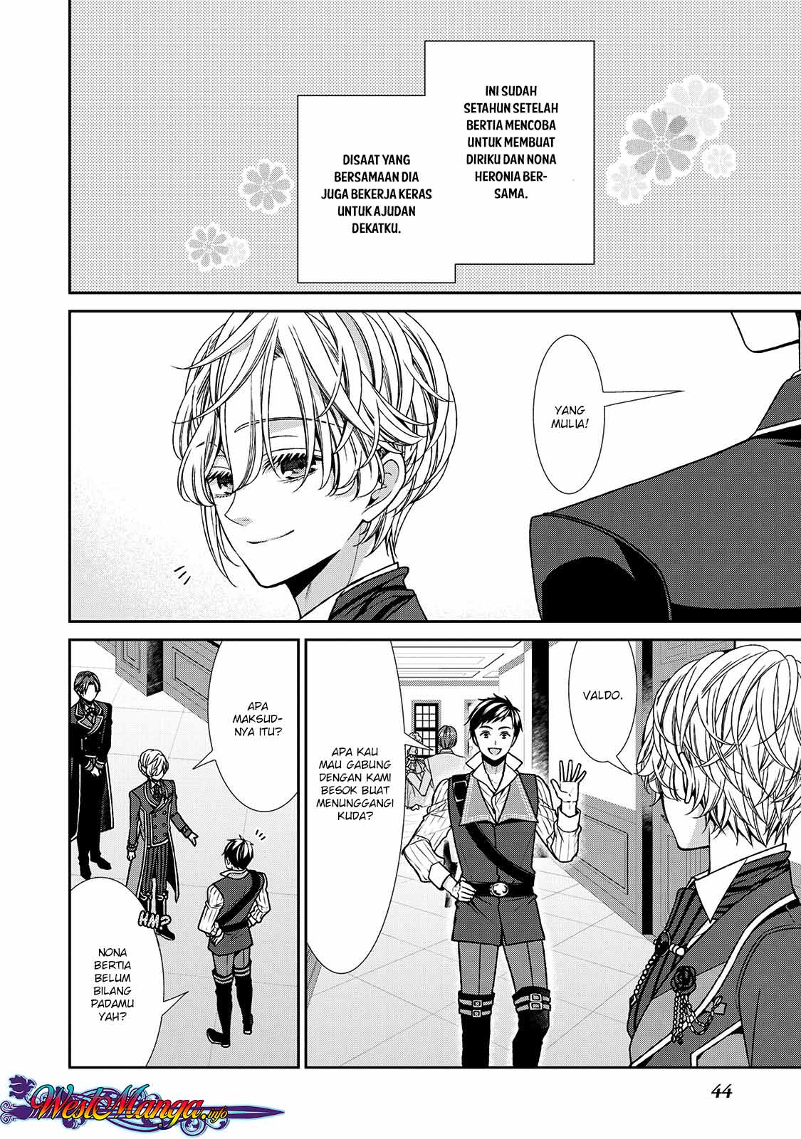 Jishou Akuyaku Reijou na Konyakusha no Kansatsu Kiroku Chapter 08 Bahasa Indonesia