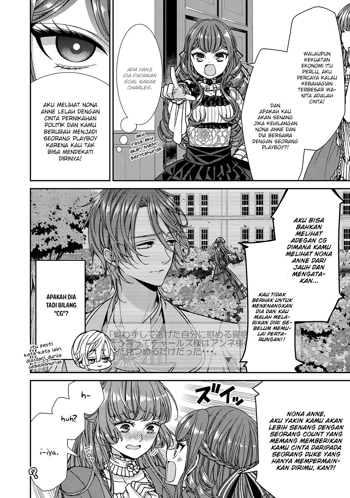 Jishou Akuyaku Reijou na Konyakusha no Kansatsu Kiroku Chapter 08 Bahasa Indonesia