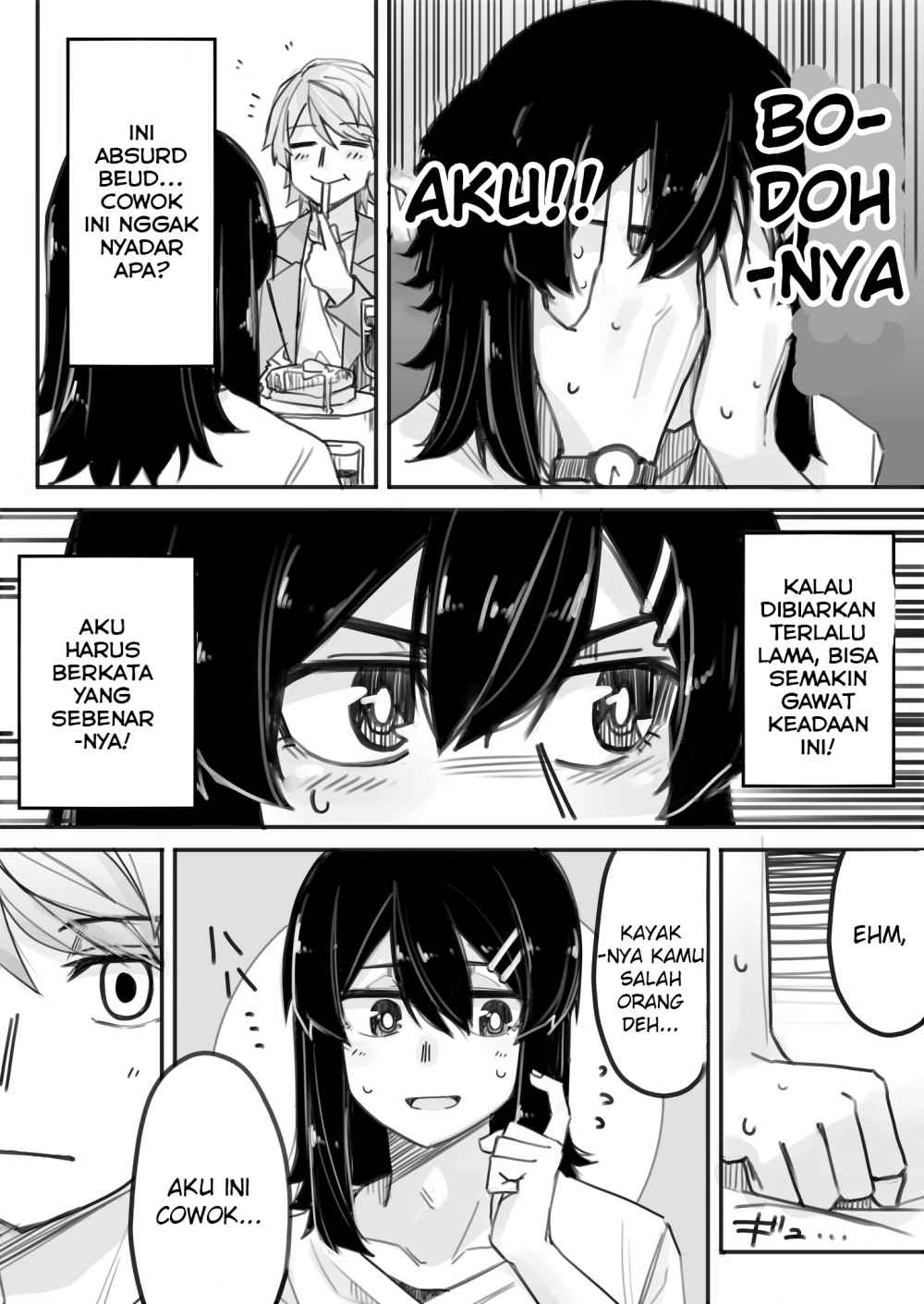 Josou Shite Machi ni Detara Ikemen ni Nanpa Sareta Chapter 01 Bahasa Indonesia