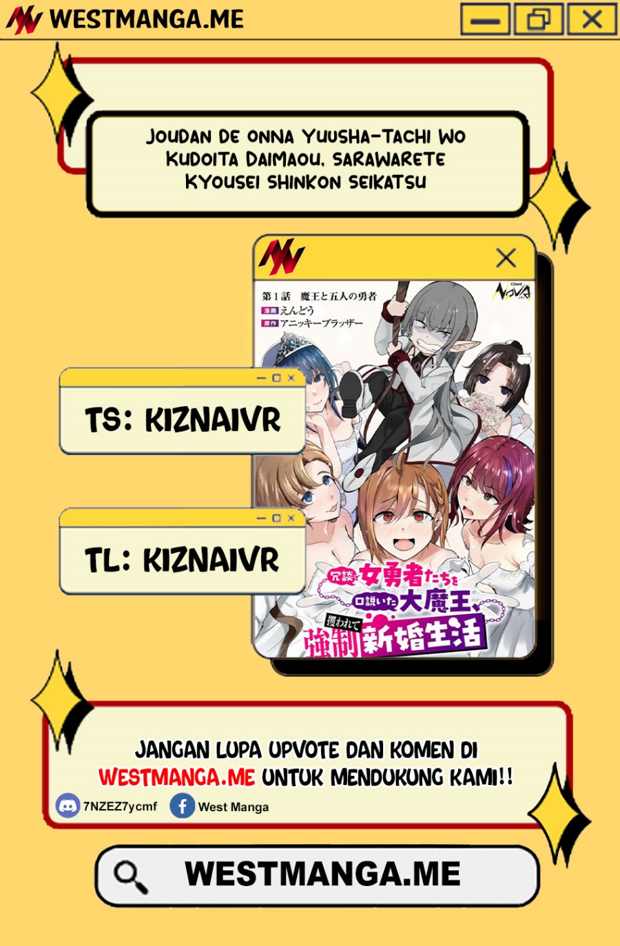 Joudan de Onna Yuusha-tachi wo Kudoita Daimaou, Sarawarete Kyousei Shinkon Seikatsu chapter 1