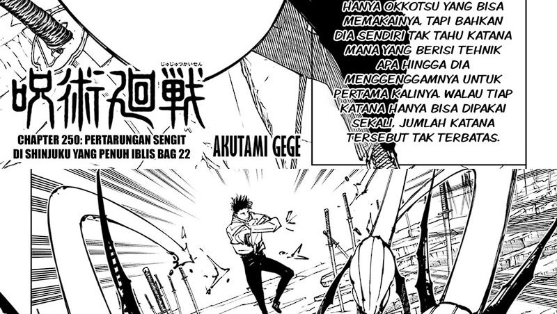 Jujutsu Kaisen Chapter 250 Bahasa Indonesia