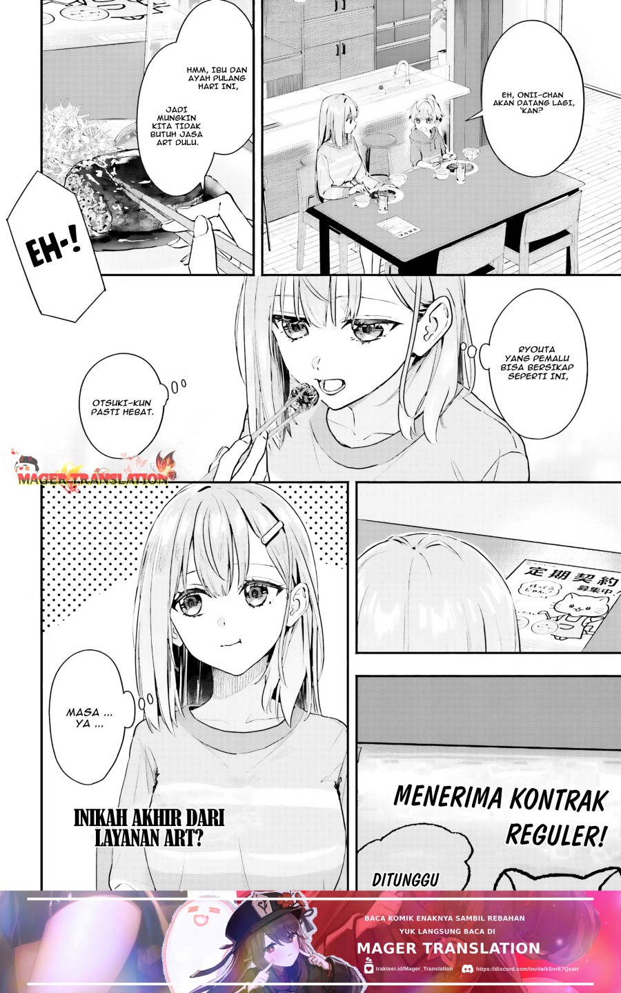Kajidaikou no Arbeit wo Hajimetara Gakuen Ichi no Bishoujo no Kazoku Chapter 02 Bahasa Indonesia