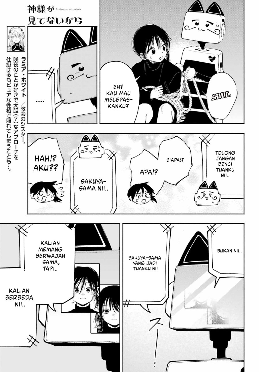 Kami-sama ga Mitenai kara Chapter 15.3 Bahasa Indonesia