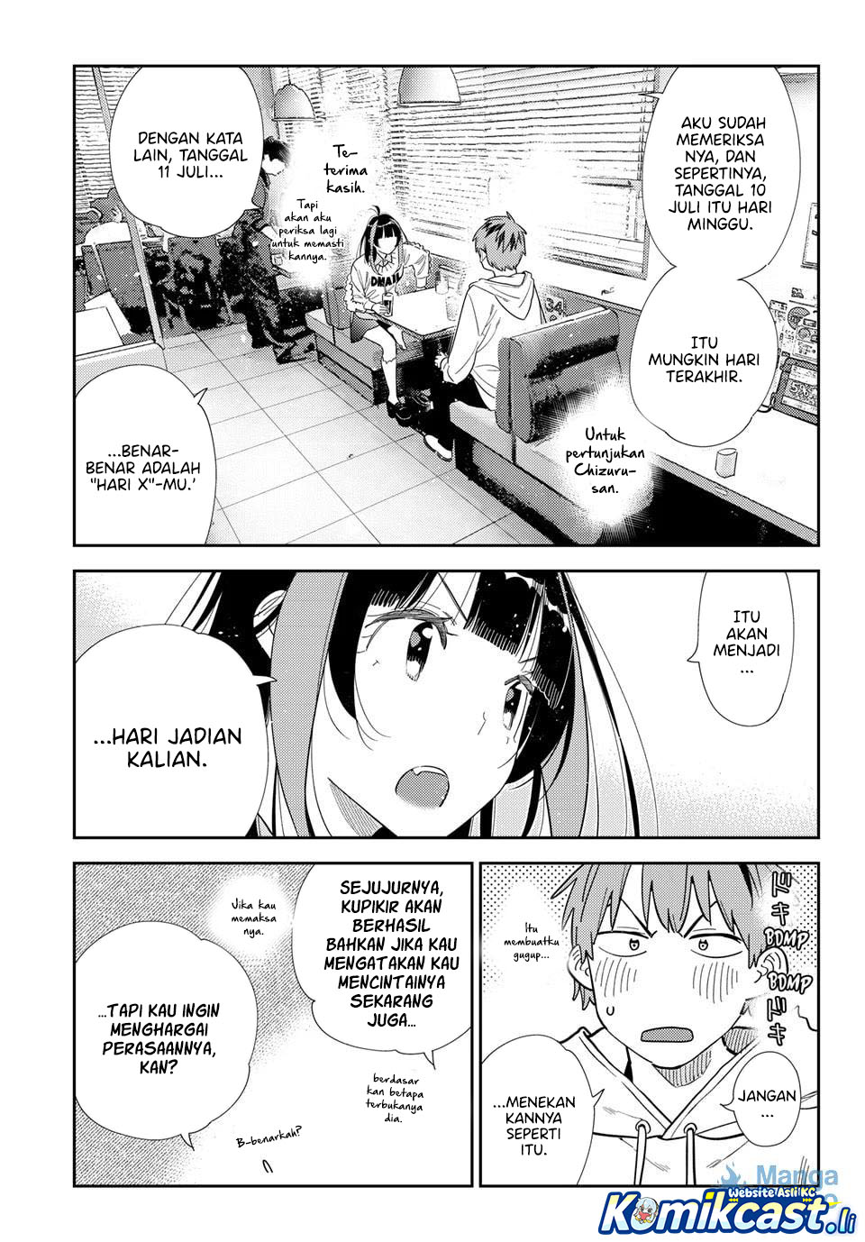 Kanojo Okarishimasu Chapter 392 Bahasa Indonesia