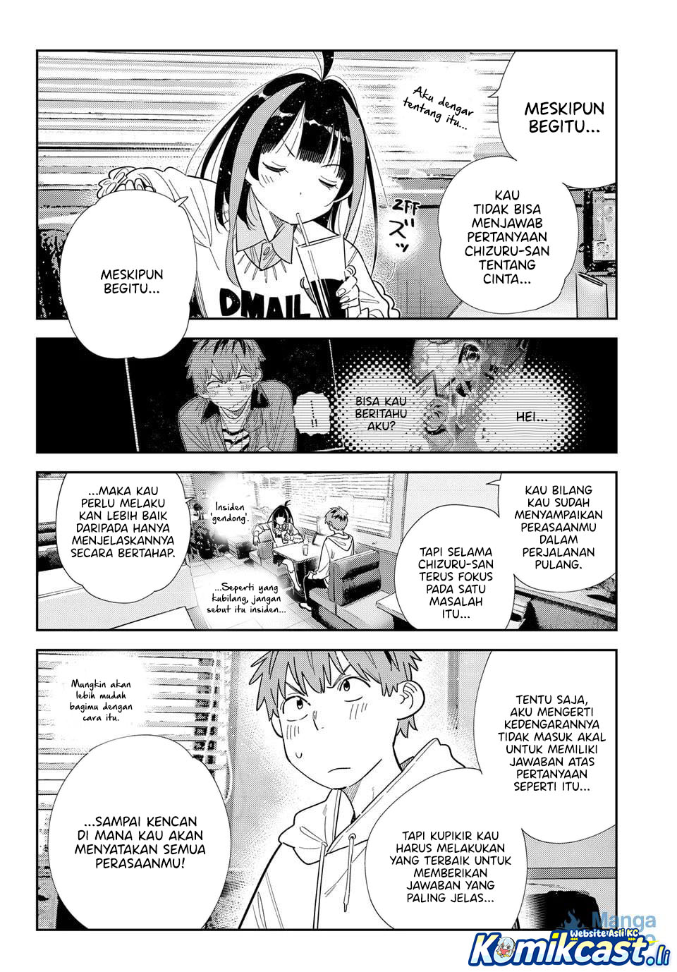 Kanojo Okarishimasu Chapter 392 Bahasa Indonesia